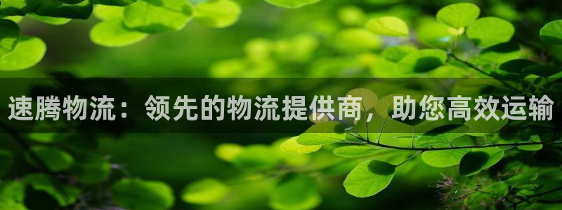 28圈人工客服电话是什么：速腾物流：